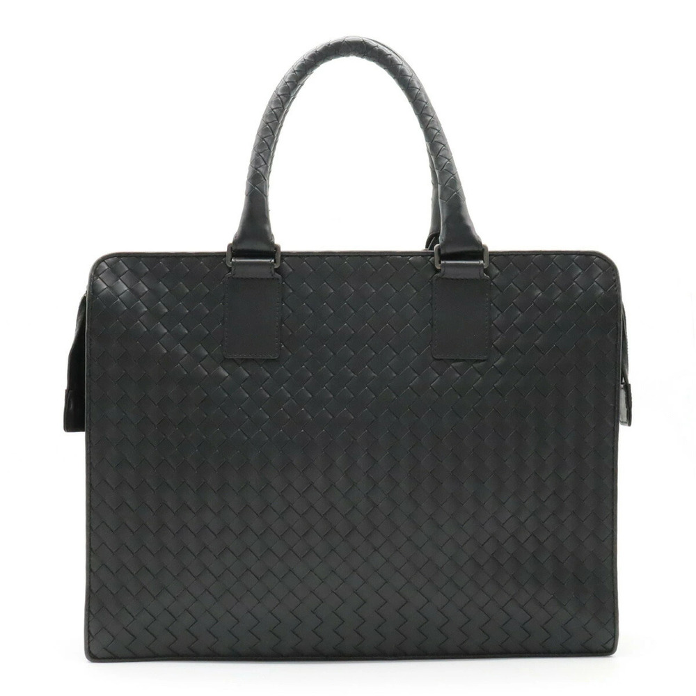 BOTTEGA VENETA Intrecciato Business Bag Briefcase Leather Black